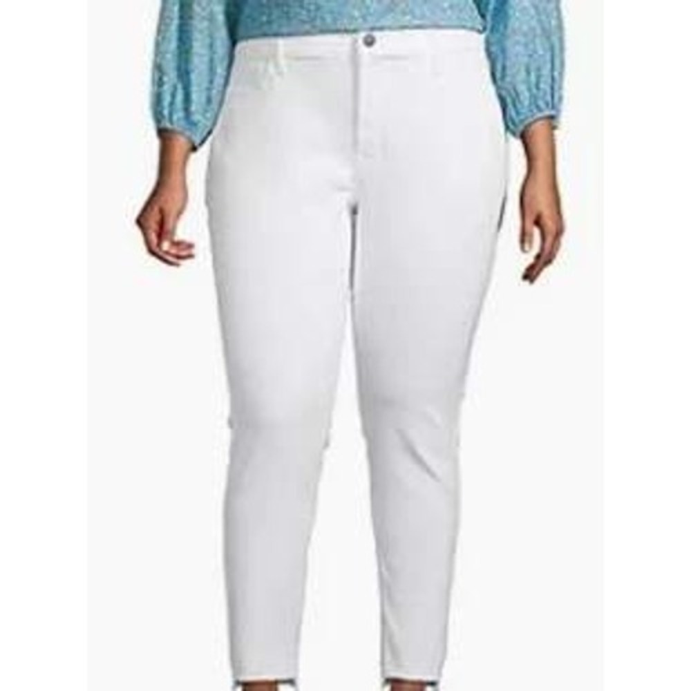 a.n.a Women's Size 14P White Ankle Jegging Women Petite Stretch Denim Summer